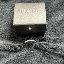 Crislu Cubic Zirconia Sterling Silver Ring Jewelry New Size 7 picture