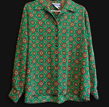 Pendleton Women's Green Geometric Collared Long Sleeve Woven Button-Up 8 picture