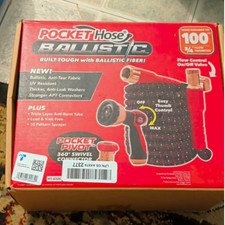 Pocket Hose Ballistic 100 FT Expandable Garden Hose No-Kink Heavy Duty picture