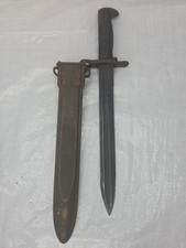 ​WW2 US M1 Garand Springfield Bayonet PAL 1943 Flaming Bomb M7 Scabbard picture