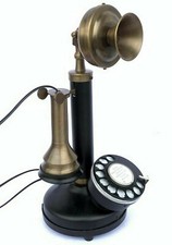 Antique Replica Vintage Style Rotary Dial Candlestick Working Desk Telephone new picture