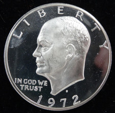 1972-S Eisenhower Silver Dollar Proof 40% Silver $1 US Mint Coin picture