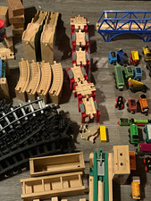 Huge Thomas & Friends Wooden Railway Trains Lot READ Cars Track Set picture