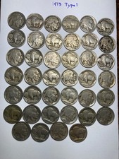 1913 (P)  Type 1 BUFFALO NICKEL ROLL (40 COINS), G/VG condition NICE COINS picture