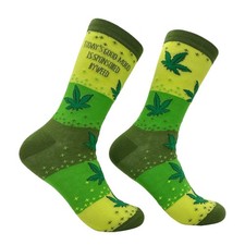 Women's Todays Good Mood Is Sponsored By Weed Socks Funny 420 Graphic Footwear picture
