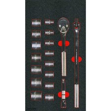 PROTO J54122KV Socket Sets,Head Shape Pear,18 pieces 806K97 picture