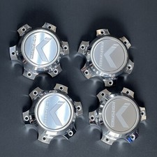 FLOATING KG1 Polished Aluminum Center Caps - 6 Lug (Set of 4) picture