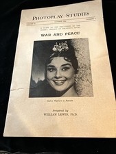  Vintage 1956 Photoplay Studies WAR AND PEACE Audrey Hepburn Natasha Cover Rare picture