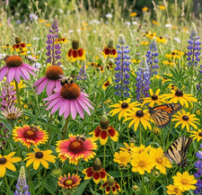 Wildflower Mix ALL PERENNIAL Pollinator Garden Bee Meadow Flowers 1000+ Seeds picture