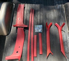 73-80 Chevy/GMC Truck Red Plastic Interior Garnish Molding Set Trim Kit picture
