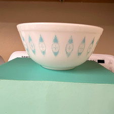 Rare vintage Atomic eyes 2 1/2 quart bowl model 403 mid century unmarked 1950s picture