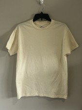 Lot of 3 - American Apparel Men's White (Cream) Short Sleeve Cotton T-Shirt M picture