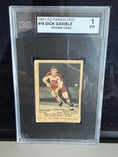 1951-52 Parkhurst #16 Dick Gamble Rookie Card picture