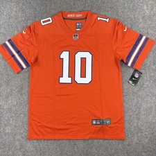 Denver Broncos Bo Nix Jersey Mens Large Orange Throwback 10 Stitched Patch NEW picture