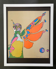 PETER MAX + BEAUTIFUL + SIGNED PRINT  + NEW FRAME picture