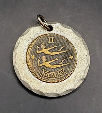 Vintage Gemini Charm Genuine Pewter: (In Fair Pre-Owned Condition). picture