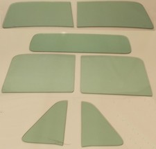 1951 52 53 Chevy GMC Pickup Truck Glass Windshield Vent Door Back Green Windows picture