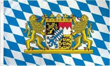 3x5FT Flag Oktoberfest Bavarian Check Flag with Lion German Bavaria Beer Bar picture