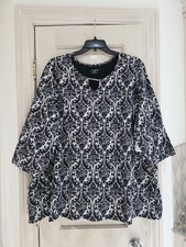 New Catherine’s 3/4 Sleeve Tunic Length Shirt  Metal Detailing Plus 4X 30/32W picture