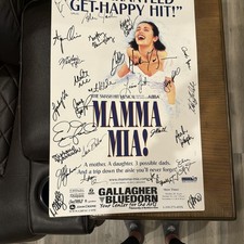 Mamma Mia Musical Poster Signed my Many Cast Members picture