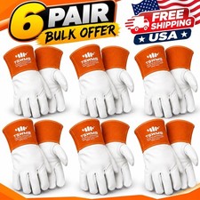 TSWMG 2522 TIG Welding Gloves L Top Grain Goatskin Leather Heat Resistant picture