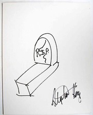 Stephen King.  RIP: Original drawing. SIGNED lower right, with COA picture