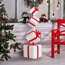 4 PCS Christmas Lighted Gift Boxes Decoration for Indoor Outdoor Holiday Decor picture
