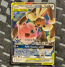 Pokemon TCG Mega Lopunny & Jigglypuff GX 165/236 Cosmic Eclipse Holo 2019 picture