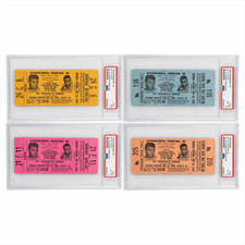 1965 4Pc Lot May 25th Ali Vs Liston Ali 1st Round KO Rainbow FULL PSA EX-MT 6-8 picture
