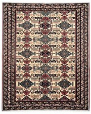 Antique Vintage Ardebil 6x9 Tribal Geometric Hand Knotted Wool Rug Oriental Boho picture