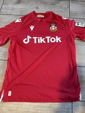 WREXHAM TOWN 2022/23 HOME MACRON TIK TOK FOOTBALL JERSEY SOCCER SHIRT MEN SIZE M picture
