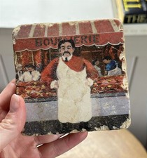 Vintage Studio Vertu Tumbled Marble Coaster, Guy Buffet The Butcher La Boucherie picture