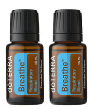 doTERRA Breathe respiratory blend 15ml Essential Oil Oils Lot of 2 new sealed picture