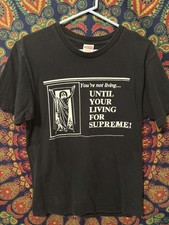 SS15 Supreme Until Your Living tee Black size M medium T-shirt Vintage 2015 picture
