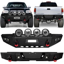 Vijay Steel Front/Rear Bumper for 2000-2006 Toyota Tundra w/Winch Plate+Lights picture
