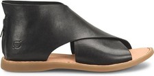 BORN IWA Women's Natural Sole Flat Sandal, Black - US 8.5 picture