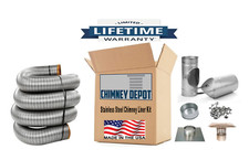 6 INCH DIAMETER STAINLESS STEEL CHIMNEY LINER KITS picture