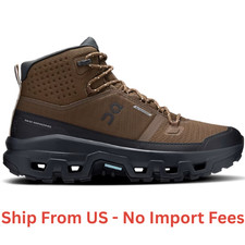 NEW (Authentic) Men's On Cloudrock Mid Waterproof, Comfort Cushion, Earth/Black picture