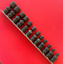 ‼️ Snap On Tools  1/4 6 Point  Flank Metric Impact Swivel Socket 12 pc NICE 🛠️ picture