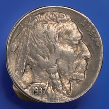 1937-P Buffalo Nickel Full Horn FAST SHIPPING with tracking picture