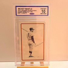 Landsman 1978 Sports Deck Mickey Mantle 5 of Clubs Playing Card CCG 10 picture