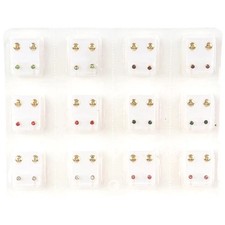 24Pcs Medical Earrings Piercing Tool Ear Stud Surgical Steel Earrings Women picture