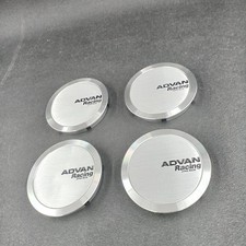 Yokohama Advan Racing Wheel Center Caps Silver 78mm Outer 73mm Inner Set 4 picture