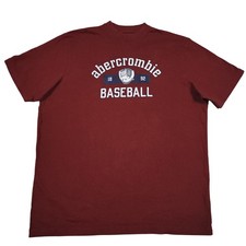 Vintage Abercrombie Baseball T Shirt Mens XL Red 1892 Graphic Y2K A&F picture