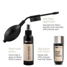 Hair Loss Treatment kit combo Pack by HAIR ILLUSION - 100% Real Human Hair Fiber picture