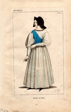 Antique 1836 Hand Colored Engraving Mabille de Riez, Léopold Massard picture