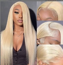 613 Blonde Human Hair Lace Front Wig straight HD Lace 13x4 picture
