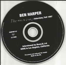 BEN HARPER Ultra Rare 1997 INTERVIEW Made in EUROPE PROMO CD MINT USA seller picture