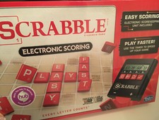 Scrabble Crossword Game w/ Electronic Scoring by Hasbro Gaming picture