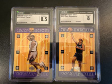 1998-99 UPPER DECK CGC 8.5 & 8 ROOKIE WATCH VINCE CARTER & PEJA STOJAKOVIC picture